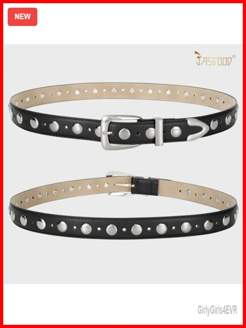 Punk Studded PU Leather Belt for Women - Vintage Style Waist Belt